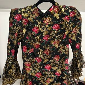 The Vampires Wife wild rose Fil-coupé midi dress